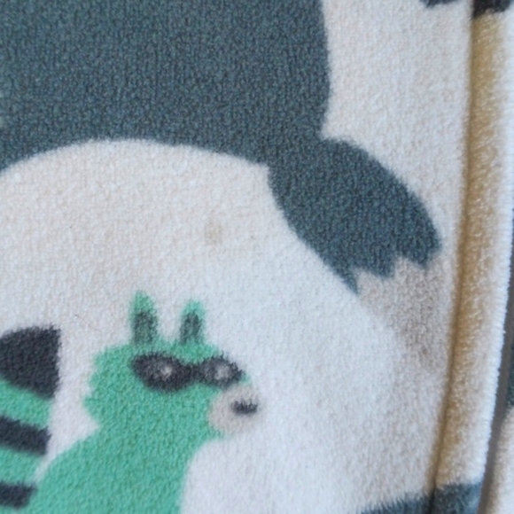 carter's woodland animals fleece zipper footie sleeper pajamas 3T toddler boys - Picture 5 of 7